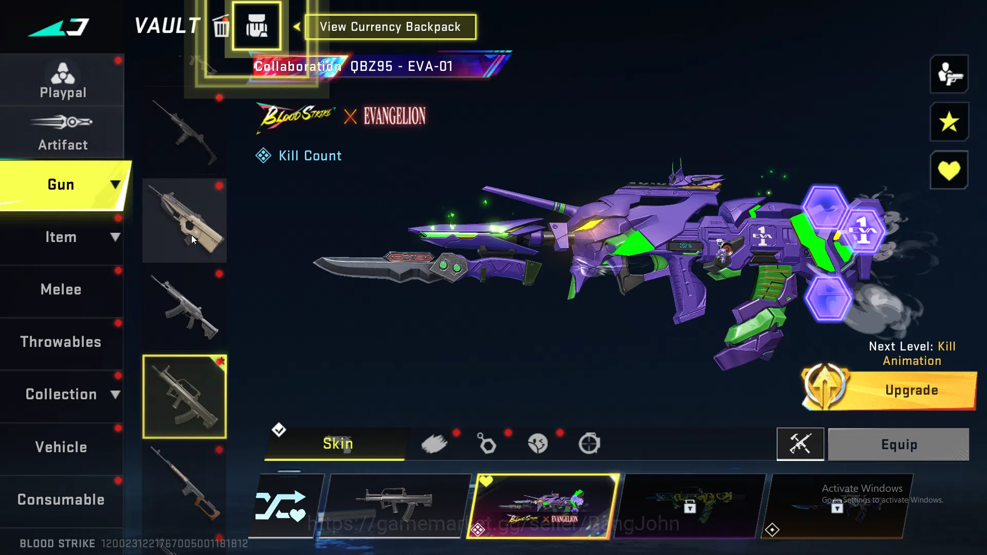 Blood Strike Accounts evangelion qbz | evangelion mp5 | evangelion scar image 14