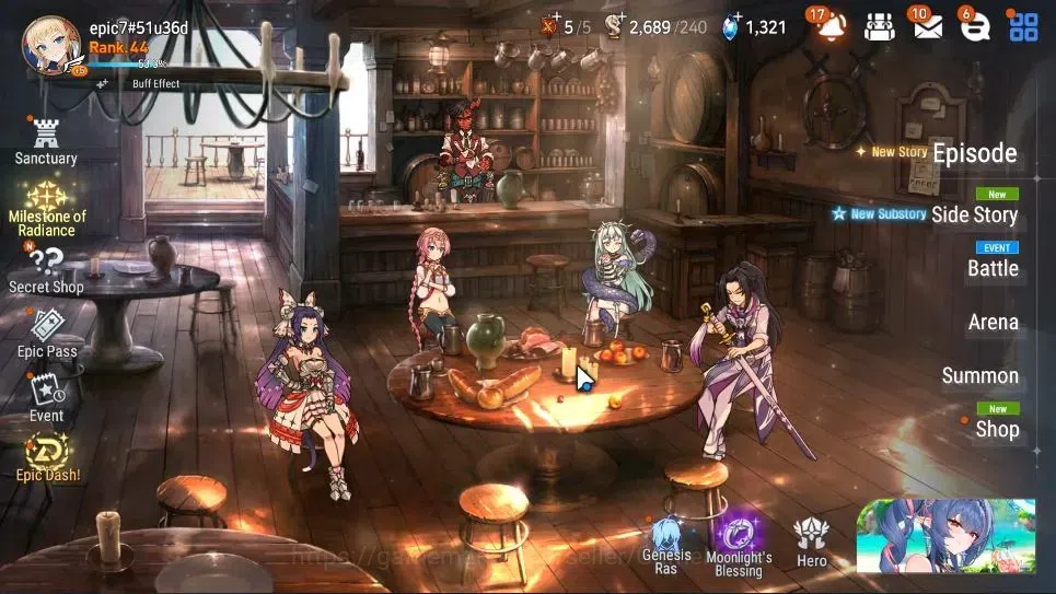 Epic Seven Accounts GLOBAL UnVerif|New Era|3 ML(Monarch S Iseria,Harse image 1