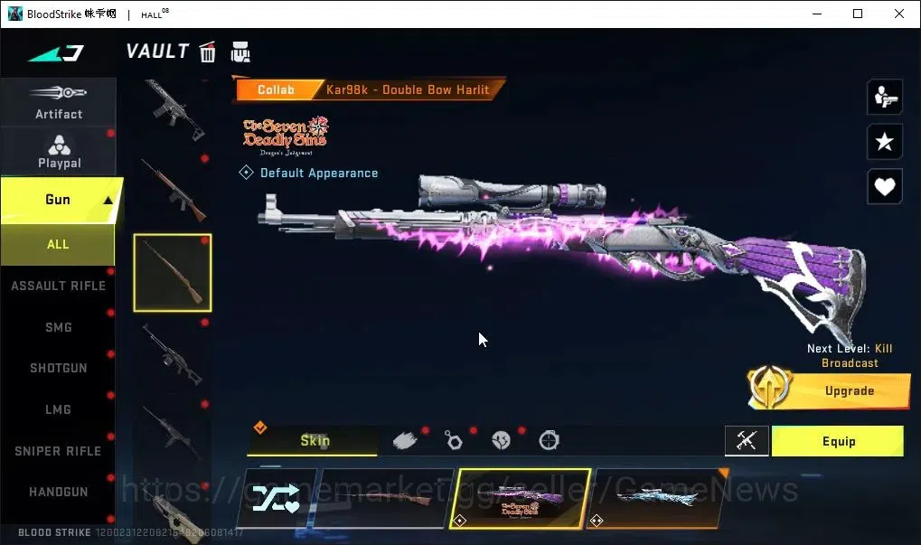 Blood Strike Accounts ASIA|ETERNAL DEagle-Scorpius|Collab 7DS[KAR98k,QBZ image 8