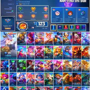 Mobile Legends: Bang Bang Collector #3383 123 Skins | Collector Natalia | Many Epic |  image 1