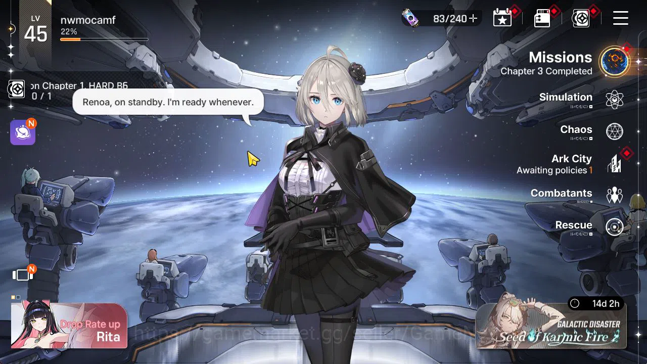 Chaos Zero Nightmare Accounts GLOBAL Lv 45| 4 SSR [Rita,Narja,Khalipe,Haru]+10 S image 1