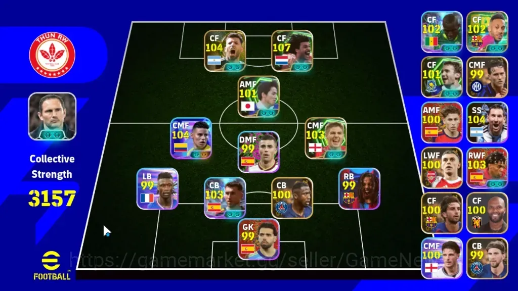 eFootball Accounts Legends & Iconic Players Android|Power 3157|6 Epic Ruud Gullit,Sergio Aguero,Gerrard,Aubameyang|8 1