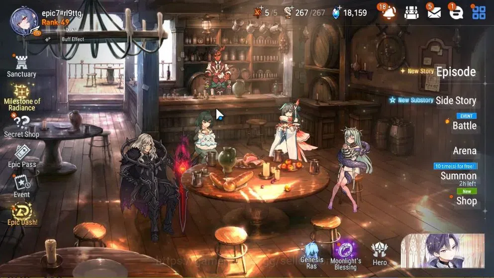 Epic Seven Accounts High-End GLOBAL|New Era|12 ML(Rhianna&Luciella,Ruele oL,Straze,Etc)+P Byblis,Abyss Fumyr,Etc|PoH+Bless 1