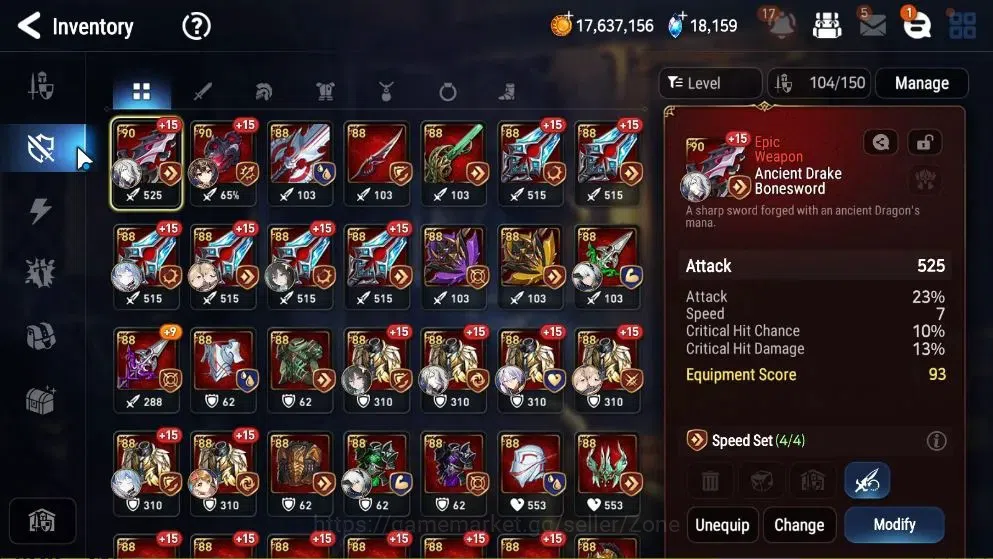 Epic Seven Accounts High-End GLOBAL|New Era|12 ML(Rhianna&Luciella,Ruele oL,Straze,Etc)+P Byblis,Abyss Fumyr,Etc|PoH+Bless 12