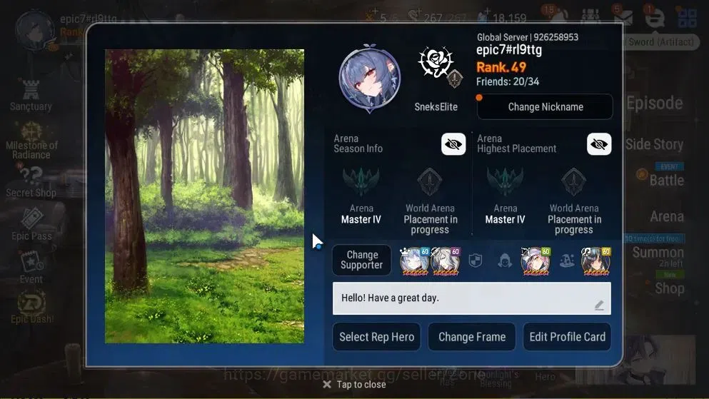 Epic Seven Accounts High-End GLOBAL|New Era|12 ML(Rhianna&Luciella,Ruele oL,Straze,Etc)+P Byblis,Abyss Fumyr,Etc|PoH+Bless 2