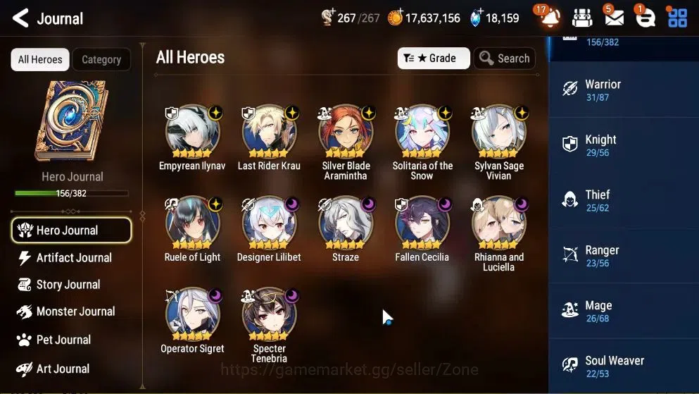 Epic Seven Accounts High-End GLOBAL|New Era|12 ML(Rhianna&Luciella,Ruele oL,Straze,Etc)+P Byblis,Abyss Fumyr,Etc|PoH+Bless 6