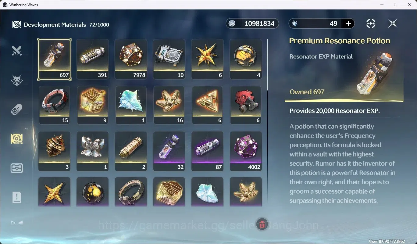 Wuthering Waves Accounts SEA|UL 55|Rank 6|3 Char Limited [Galbrena R1,Shork image 15