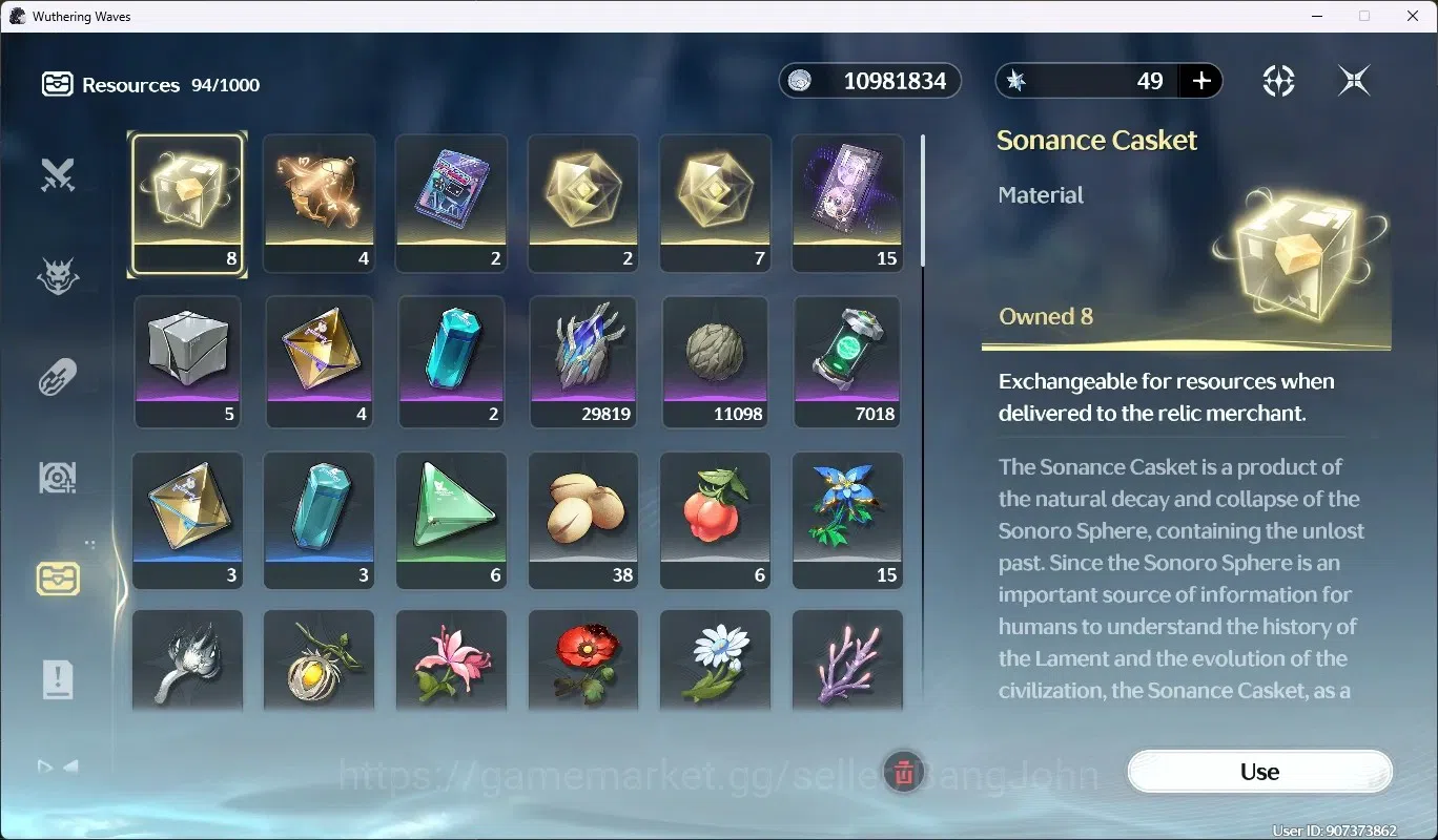 Wuthering Waves Accounts SEA|UL 55|Rank 6|3 Char Limited [Galbrena R1,Shork image 16