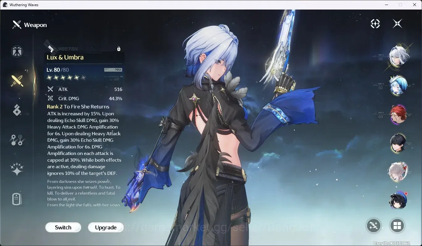 Wuthering Waves Accounts SEA|UL 55|Rank 6|3 Char Limited [Galbrena R1,Shork image 4