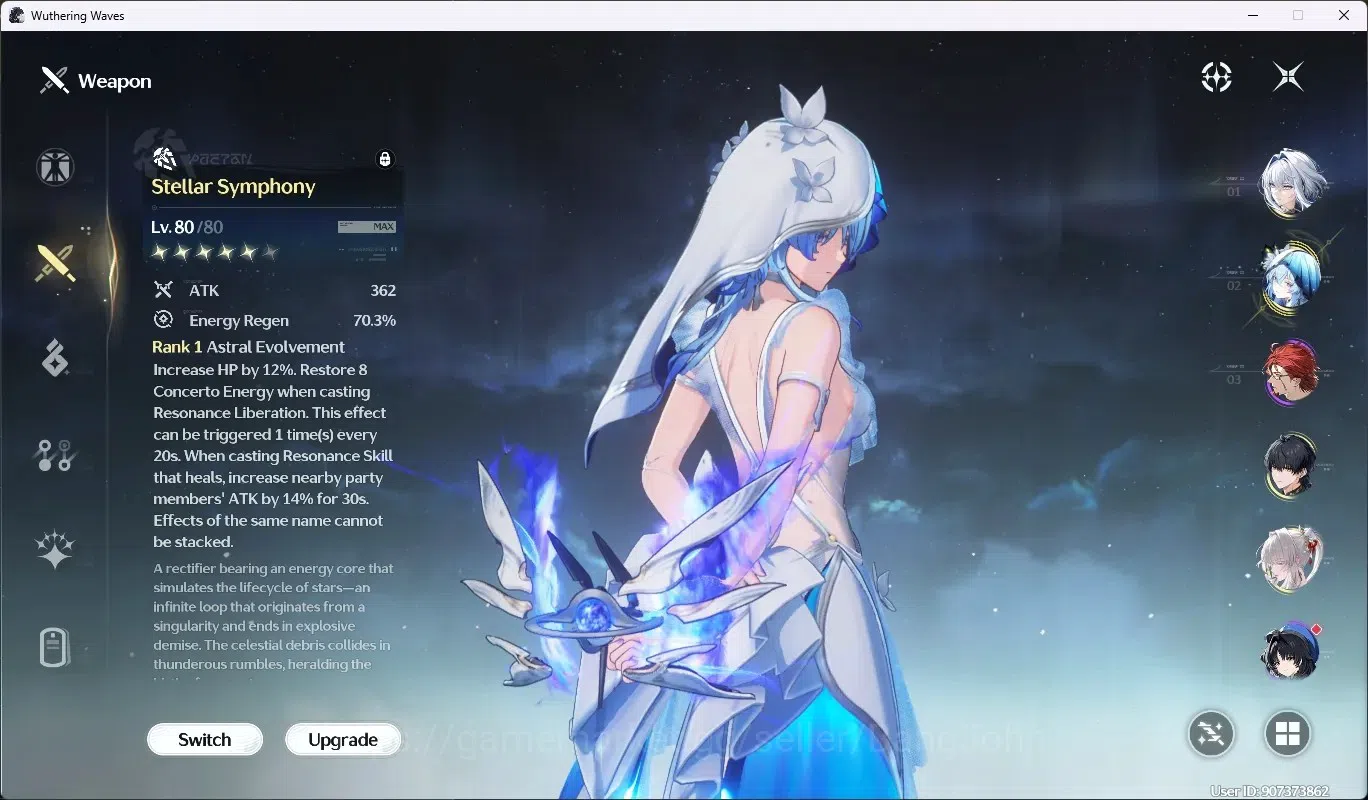Wuthering Waves Accounts SEA|UL 55|Rank 6|3 Char Limited [Galbrena R1,Shork image 6
