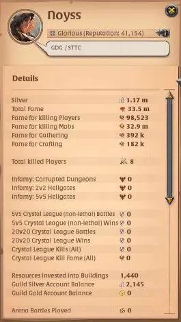 Albion Online Accounts High-End ASIA|33M Total Fame|Lvl 101 Shadowcaller|Pve/Pvp Build|Lv120 Cryptcandle&4 Off Hand 1