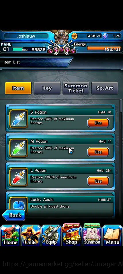 Grand Summoners Accounts Mid-Game Global|Rank 81|1 SP Art|14 Ascend|[Shirou,Summer Miyu,Chloe,Platina]+TW IsliidHP,Summer 6