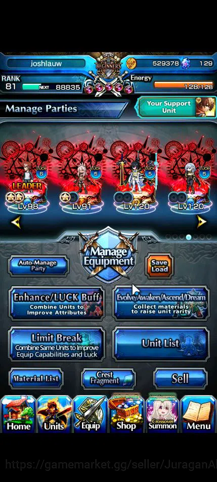 Grand Summoners Accounts Mid-Game Global|Rank 81|1 SP Art|14 Ascend|[Shirou,Summer Miyu,Chloe,Platina]+TW IsliidHP,Summer 7