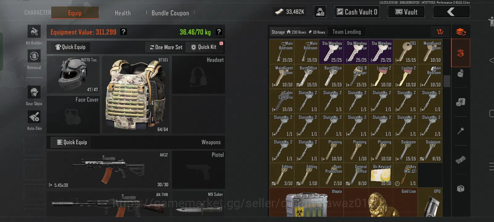 Arena Breakout Accounts High-End 60M+ Storage Value account for Sale 3
