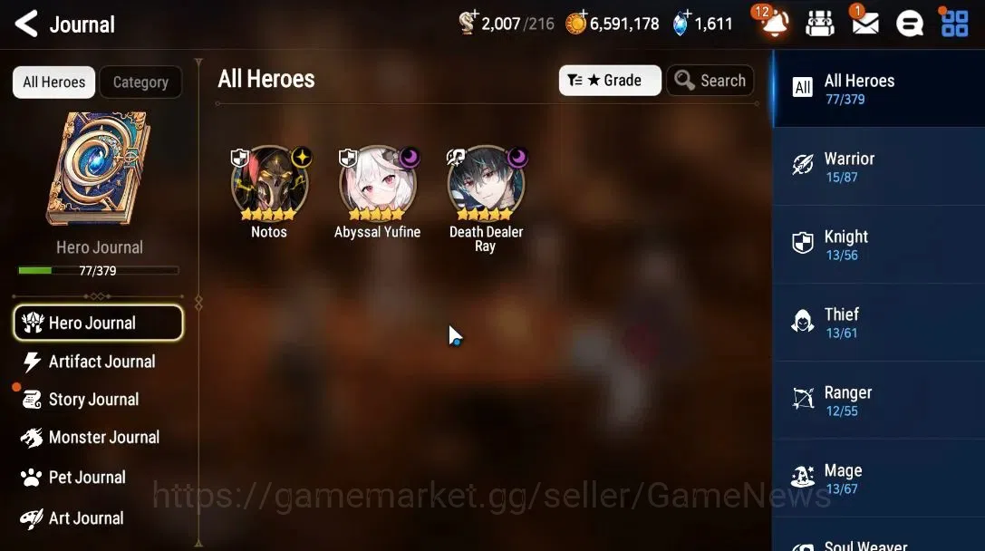 Epic Seven Accounts Starter ASIA Unverif|New Era|3 ML[Notos,A Yufine,DD Ray]+Tenebria,Landy,Ran,Etc|PoH ON|14K Stigma+1,6K 4