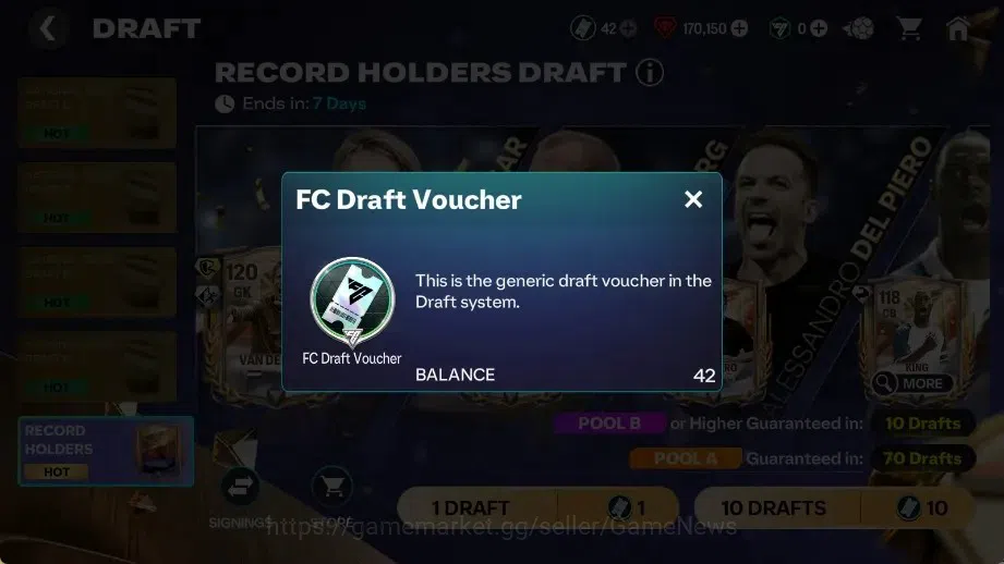 EA SPORTS FC Mobile Accounts Best Starter FCM with 170k Gems, 42 Draft Ticket, image 2