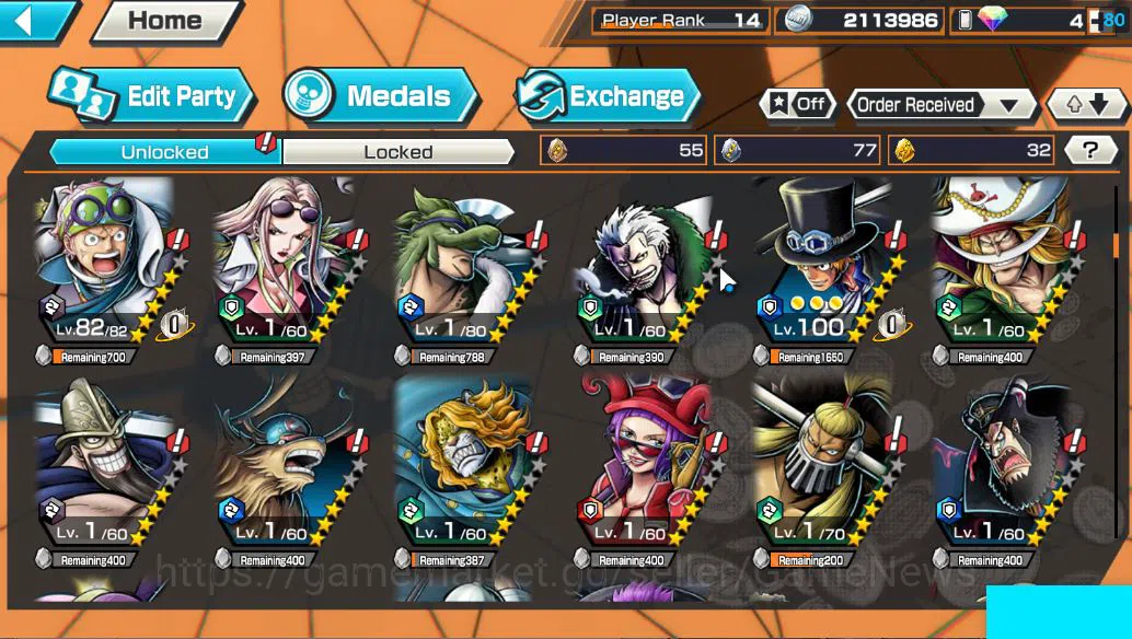 One Piece Bounty Rush Accounts Global|3 EX |FilmZ Zephyr,TFE Monkey D Luffy,Raid  image 10