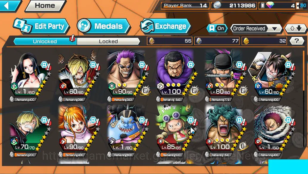 One Piece Bounty Rush Accounts Global|3 EX |FilmZ Zephyr,TFE Monkey D Luffy,Raid  image 13
