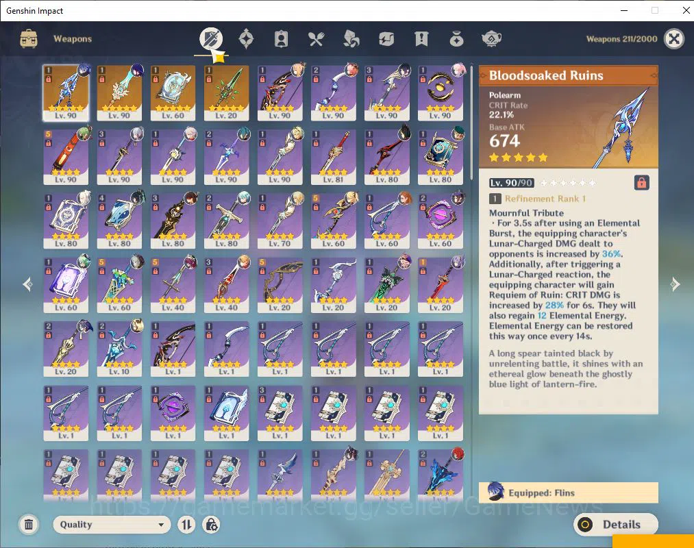Genshin Impact Accounts ASIA|AR 57|9 Limited +4(*5Weapon)|Flins+Sign,Kokom image 11