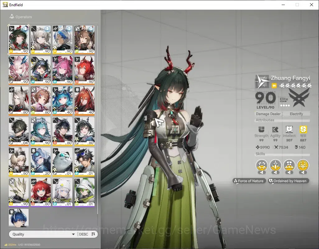 Arknights: Endfield Accounts ASIA|Lv 60|19K Arsenal|10 SSR 6 Limited 15(*6Weap)|(Fangyi P2,Mi 1