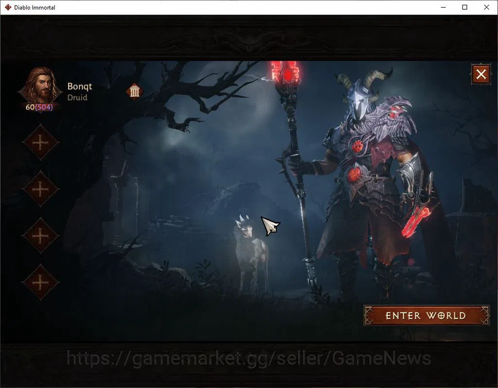 Diablo Immortal Accounts SEA - Izual|CS ON|Lv60(504)|Wizard|CR 33k|Reso 330 image 1
