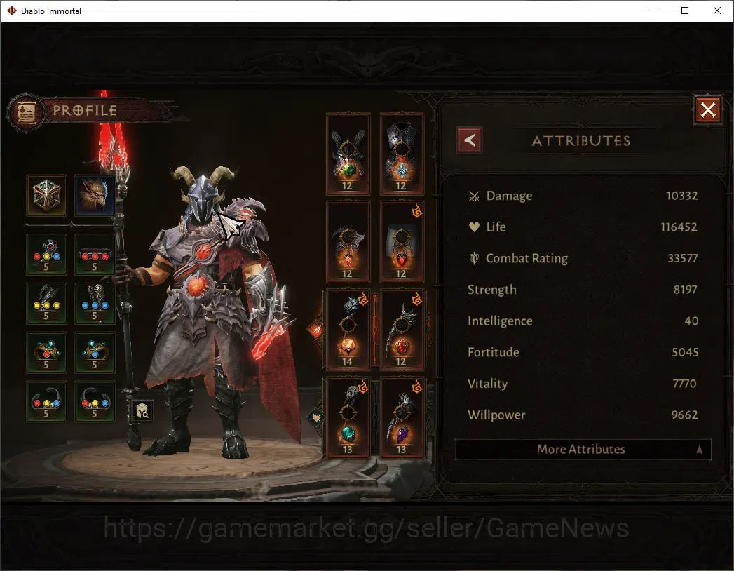 Diablo Immortal Accounts SEA - Izual|CS ON|Lv60(504)|Wizard|CR 33k|Reso 330 image 12