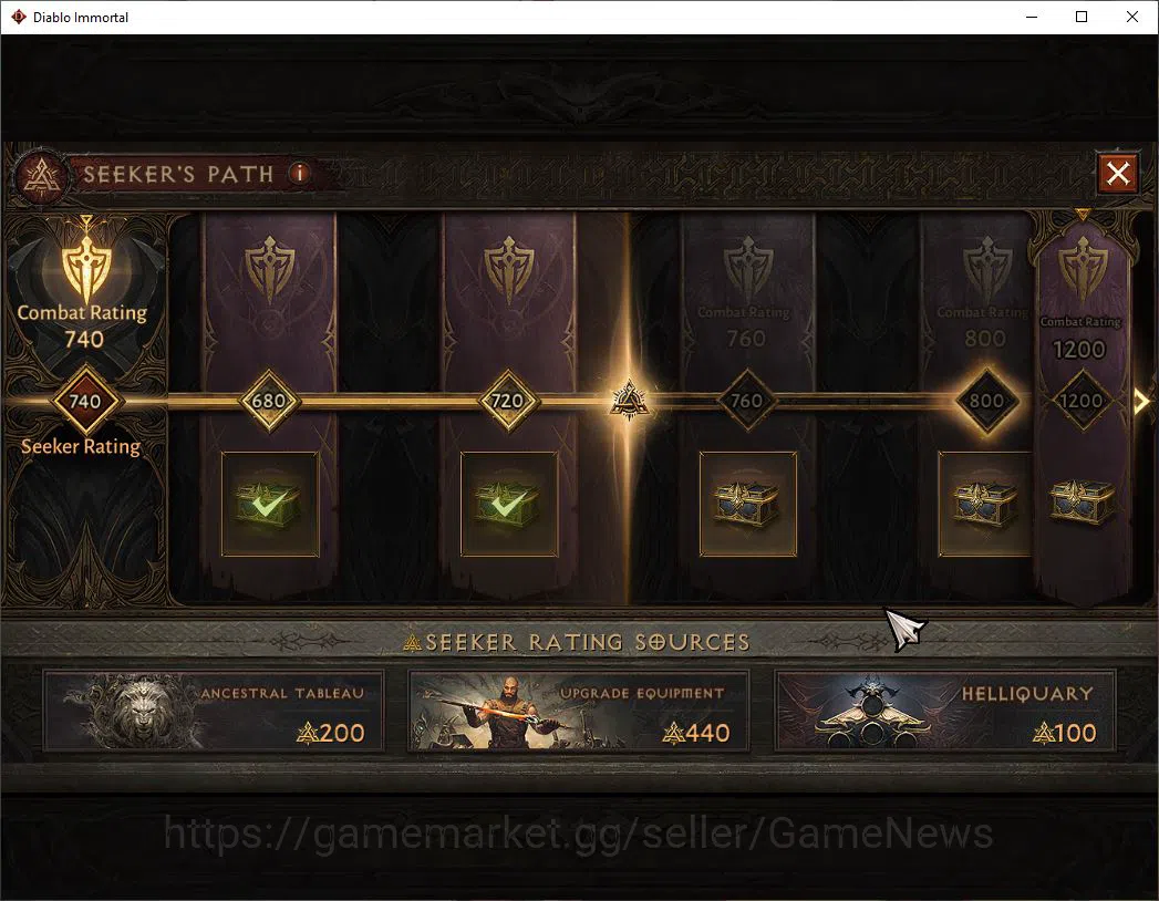 Diablo Immortal Accounts SEA - Izual|CS ON|Lv60(504)|Wizard|CR 33k|Reso 330 image 5