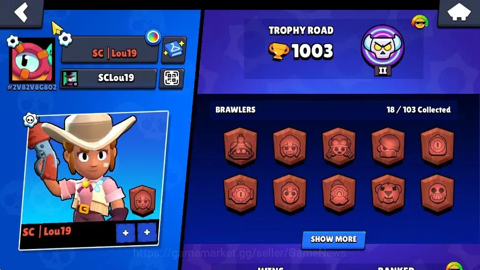 Brawl Stars Accounts 1003 Trophy | 18 Brawler 3 Max Lvl [Shelly,Rico,Ot image 2