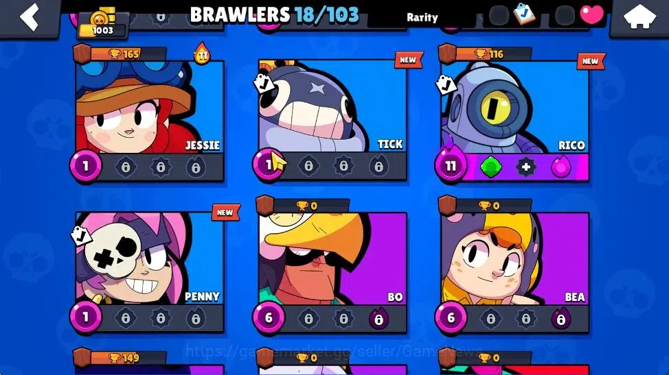 Brawl Stars Accounts 1003 Trophy | 18 Brawler 3 Max Lvl [Shelly,Rico,Ot image 7