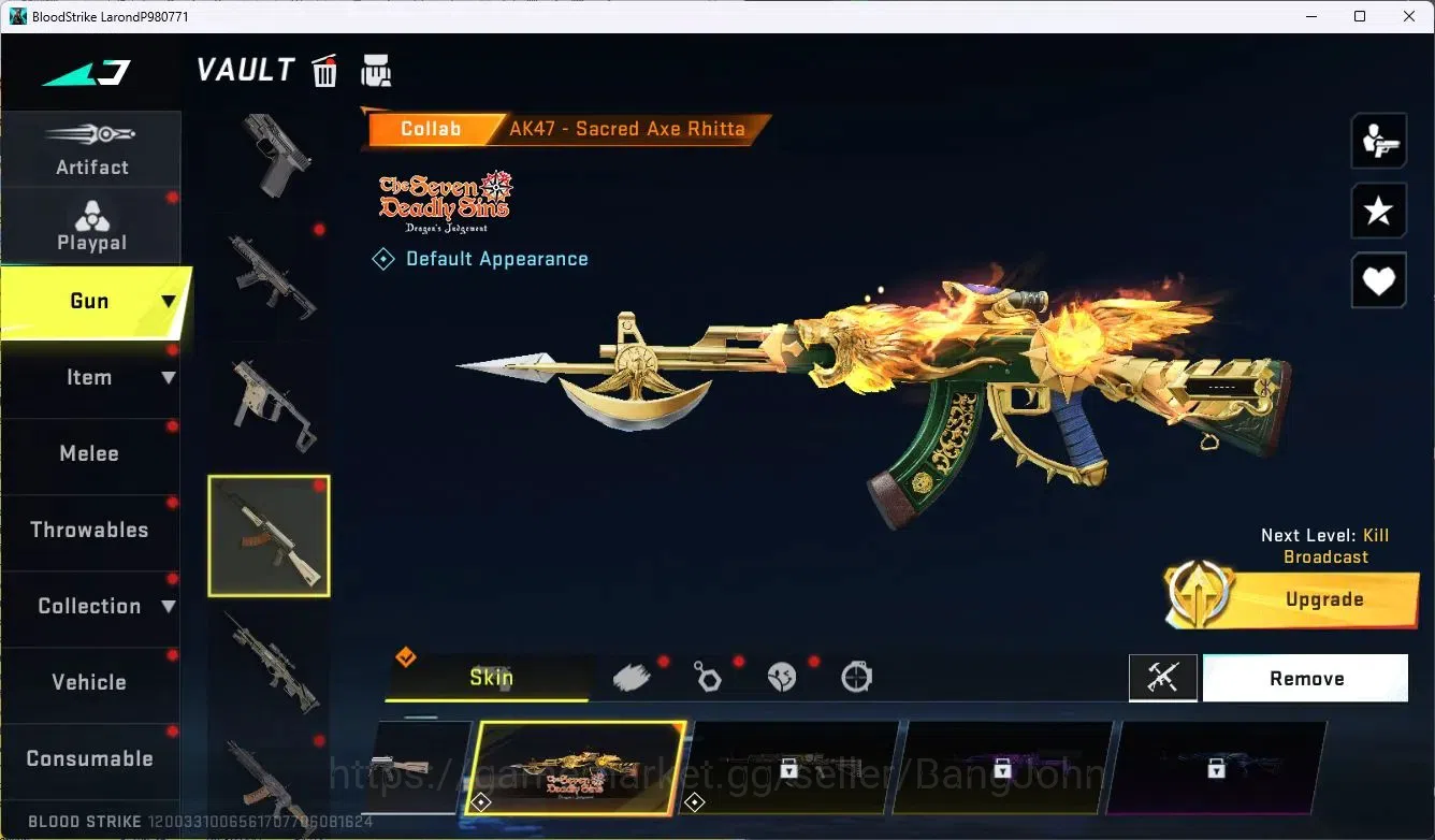 Blood Strike Accounts ASIA | Eternal Striker: ZERO-Odashadow | 4 Collab image 5