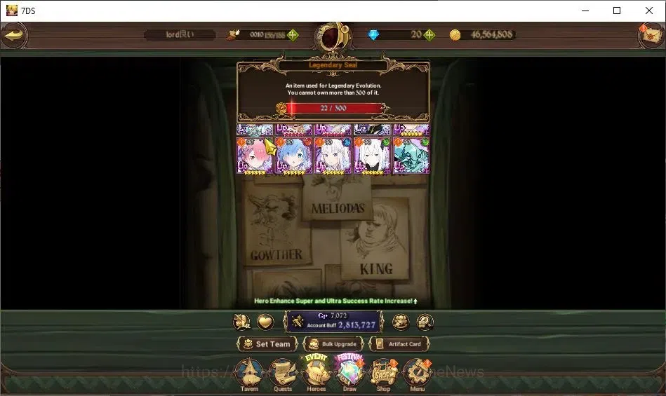 The Seven Deadly Sins: Grand Cross Accounts ASIA|2,8M CC|22 LS|6 LR+6UR+Collab ReZero|SubaBea6 image 5