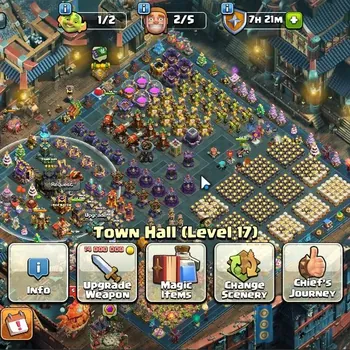 Clash of Clans Accounts High-End LV 210|TH 17|HH 10|Limited Skin|BK 90,AQ 91,MP 52,GW 57,RC 40,DD 8,BM 25,BC 18|CN ON|High