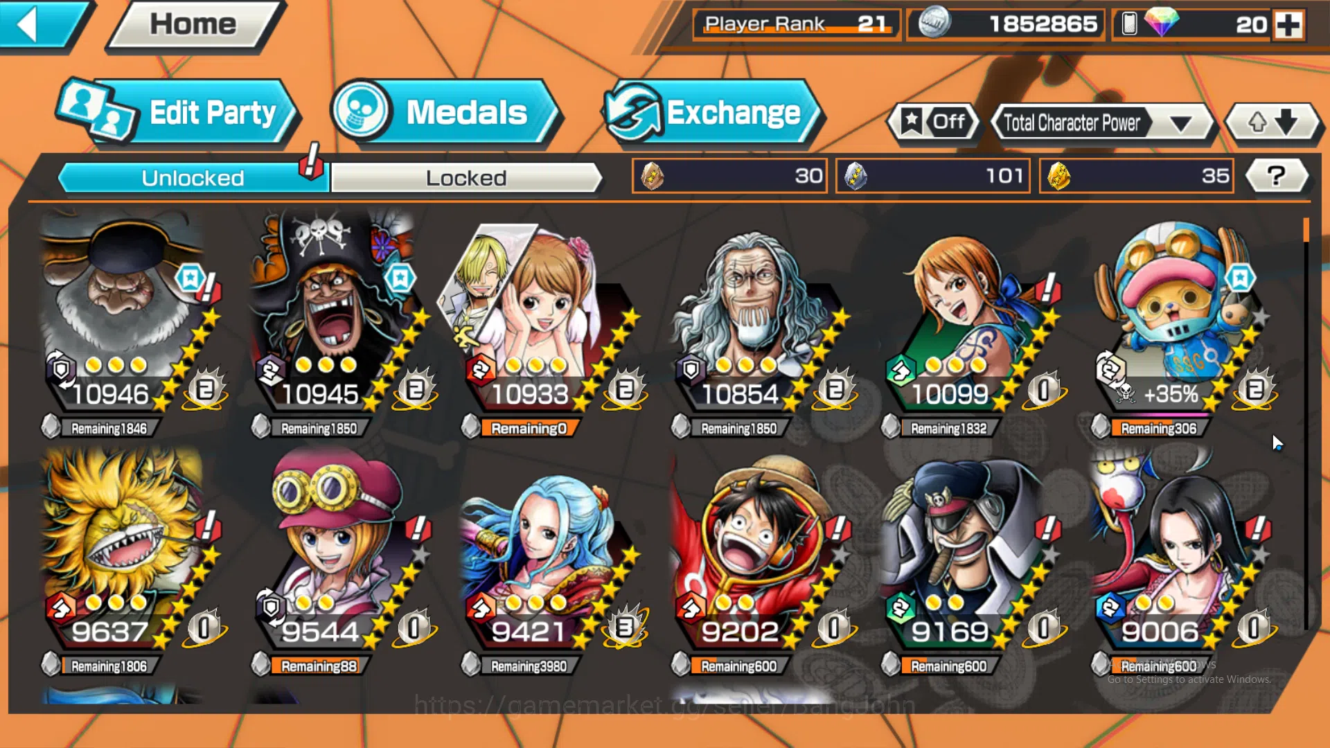 One Piece Bounty Rush Accounts GLOBAL |EX6 | Max 2 | ST Jay Saturn, Marshall Teac image 12