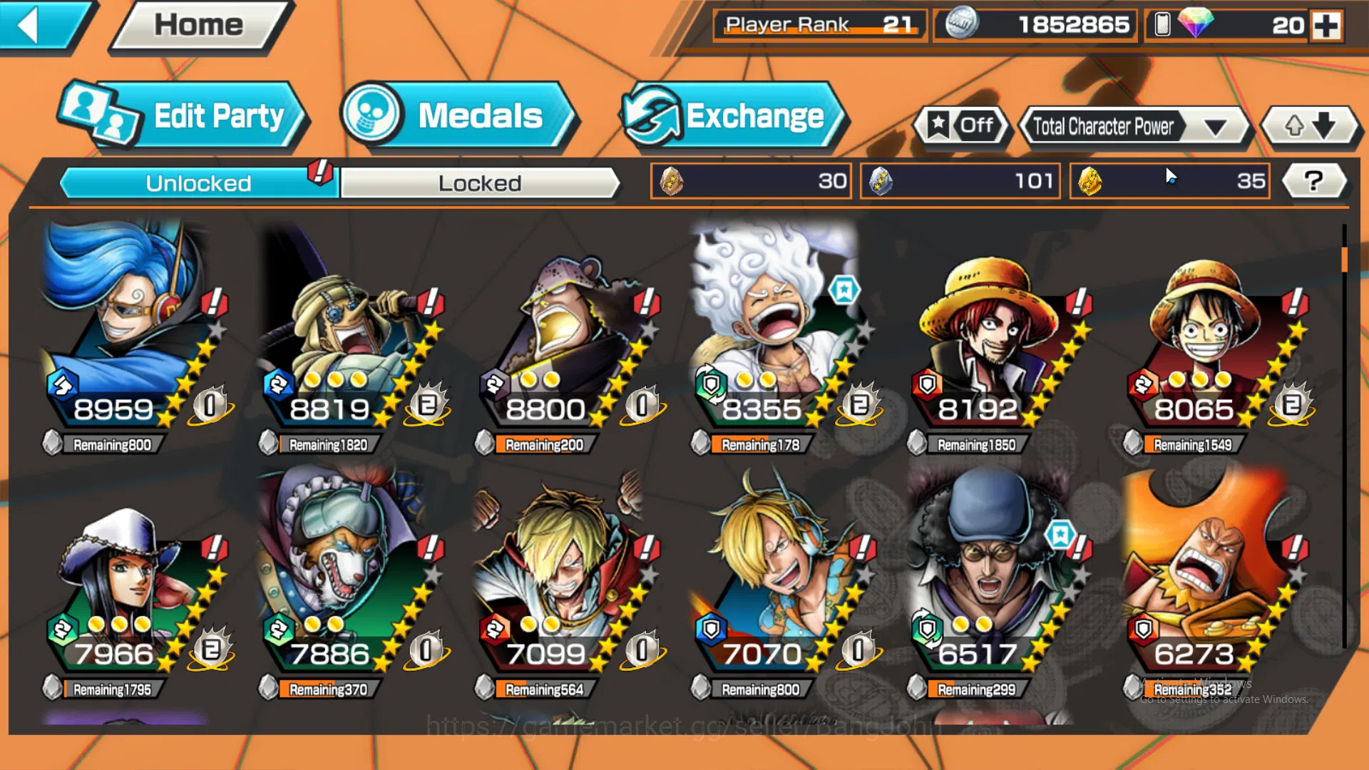 One Piece Bounty Rush Accounts GLOBAL |EX6 | Max 2 | ST Jay Saturn, Marshall Teac image 13