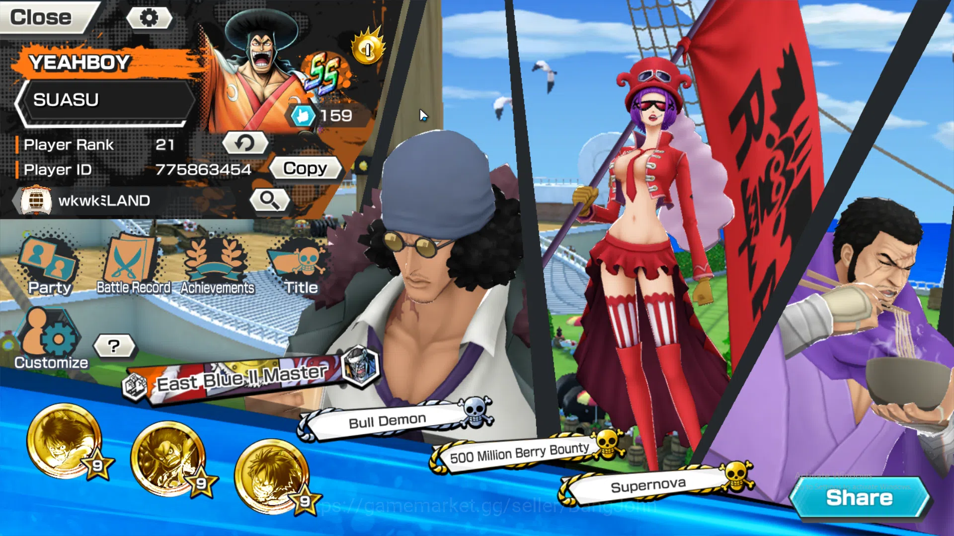 One Piece Bounty Rush Accounts GLOBAL |EX6 | Max 2 | ST Jay Saturn, Marshall Teac image 3