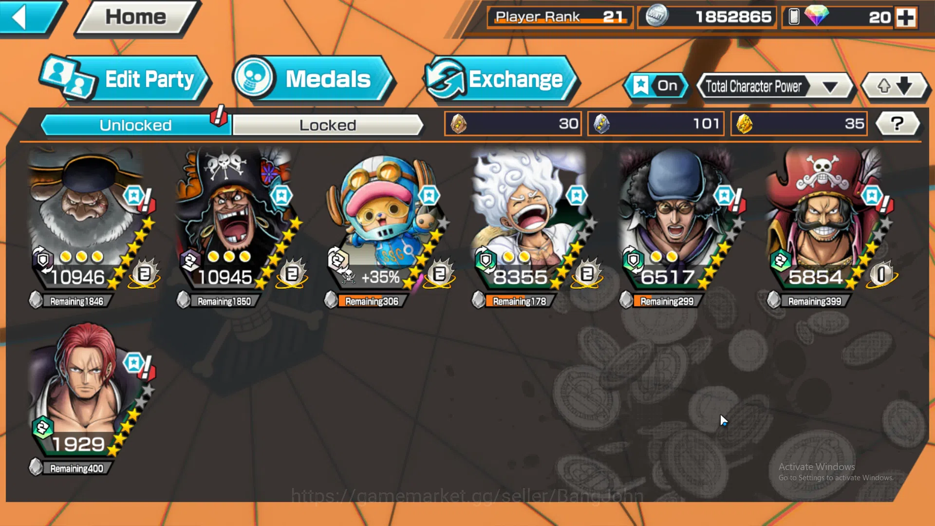 One Piece Bounty Rush Accounts GLOBAL |EX6 | Max 2 | ST Jay Saturn, Marshall Teac image 4