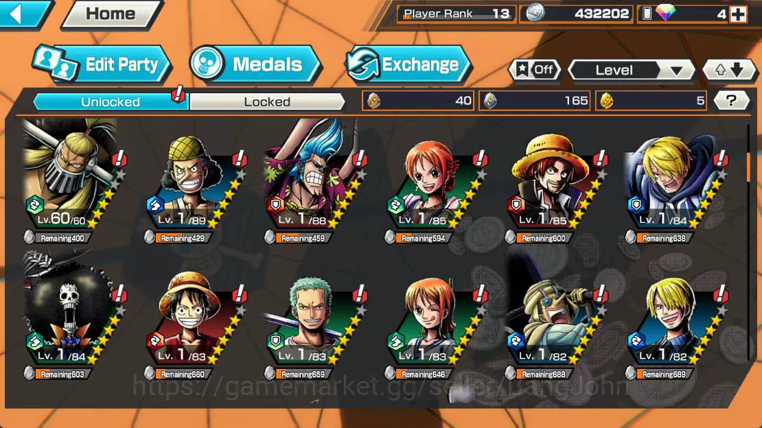 One Piece Bounty Rush Accounts Others GLOBAL|EX 1| Battle monster Onigashima kaido, more detail check SS OPBR243 2