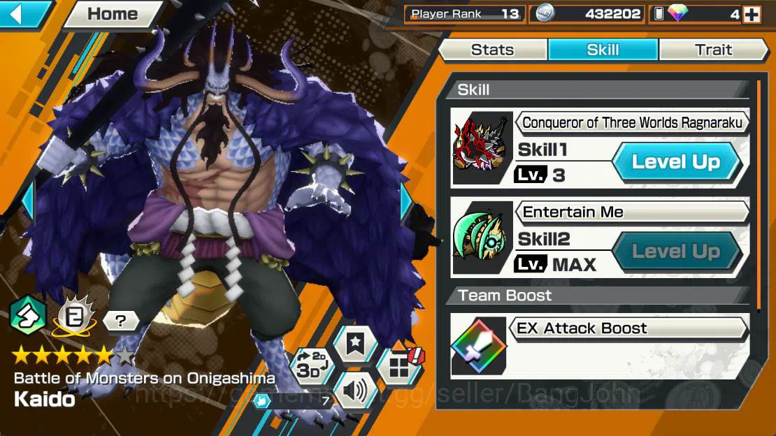 One Piece Bounty Rush Accounts Others GLOBAL|EX 1| Battle monster Onigashima kaido, more detail check SS OPBR243 6