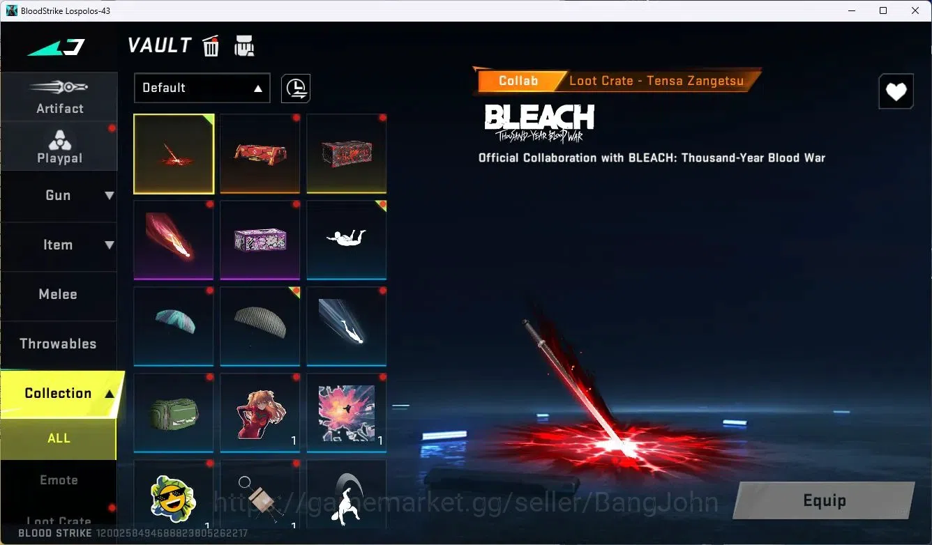 Blood Strike Accounts ASIA | Limited Butterfly Knife | BLEACH Tensa Zang image 8