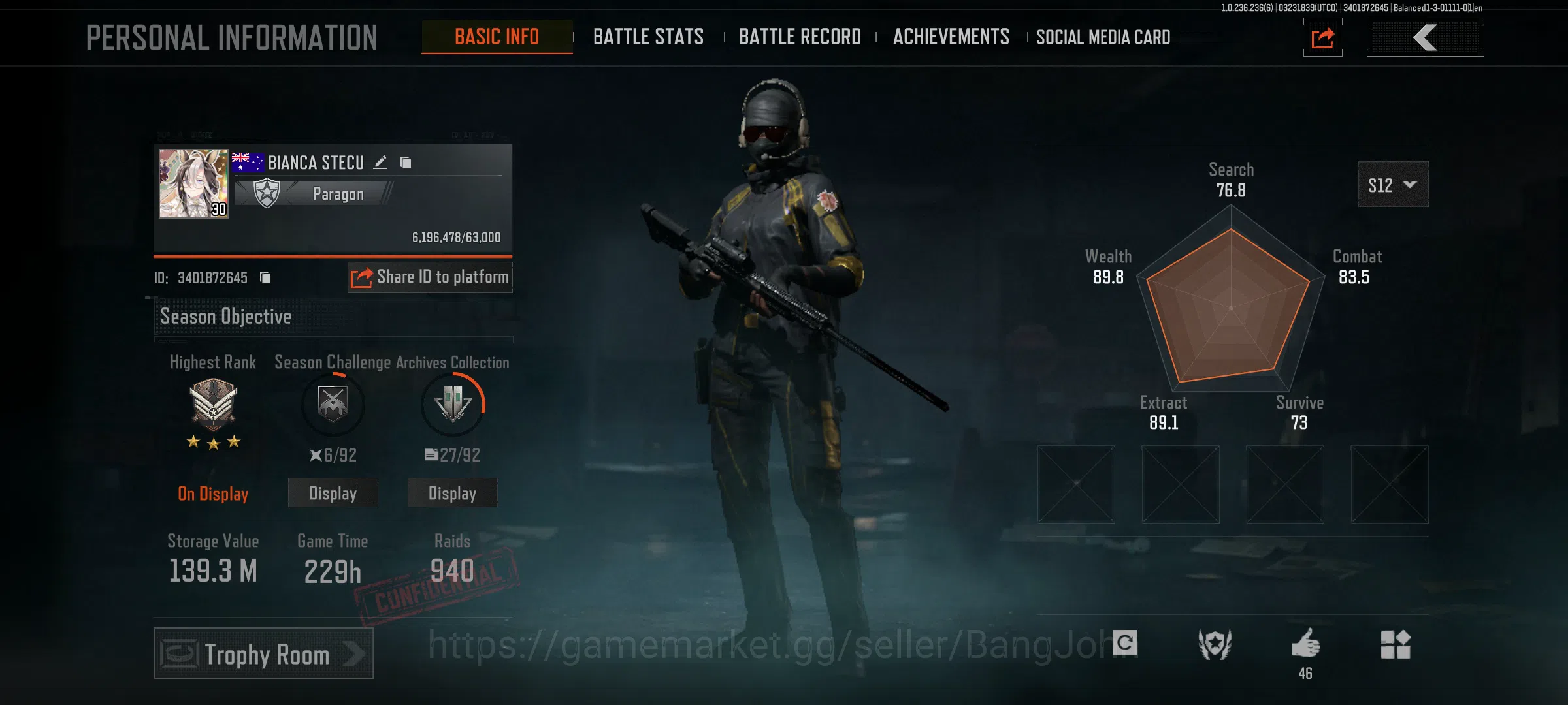 Arena Breakout Accounts Mobile|Lvl 30|SV 139,3M|CV 97,2M|2WP Legend Skin|C image 2