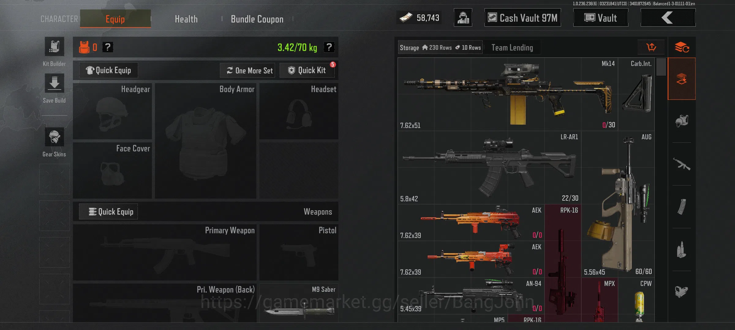 Arena Breakout Accounts Mobile|Lvl 30|SV 139,3M|CV 97,2M|2WP Legend Skin|C image 3