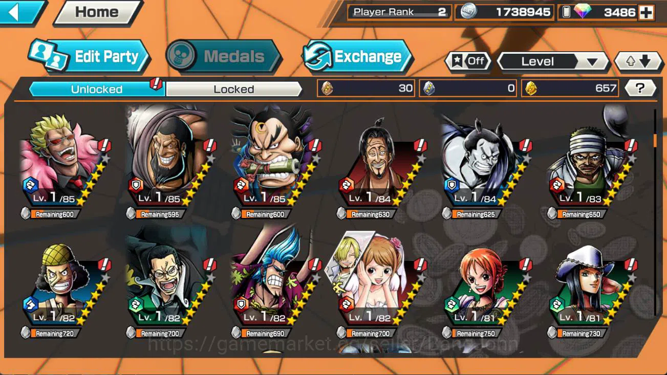 One Piece Bounty Rush Accounts GLOBAL | captain shans, luffy, ace, jinbe check ss image 4