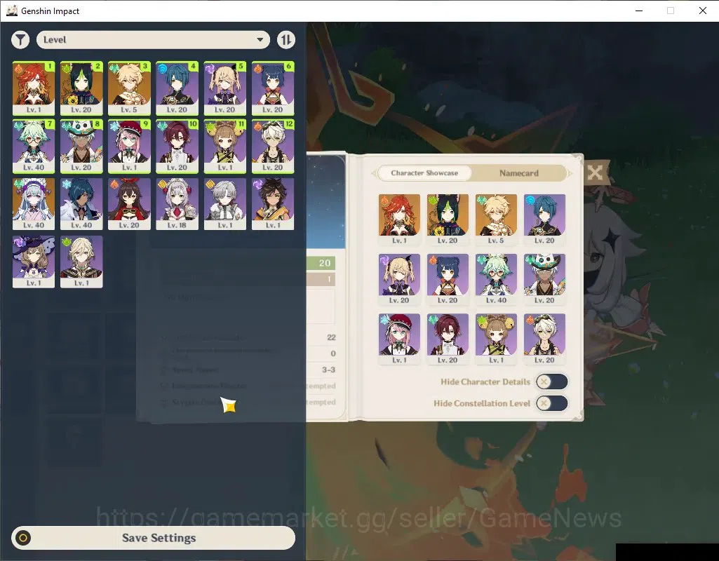 Genshin Impact Accounts ASIA | Starter | AR 20 | BD Unset | 1 Limited [Mav image 1