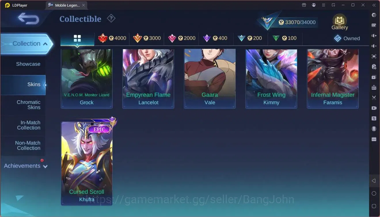 Mobile Legends: Bang Bang Accounts Global |Hero 125|Skin 175|Expert|KOF Karina|CC Nat image 12