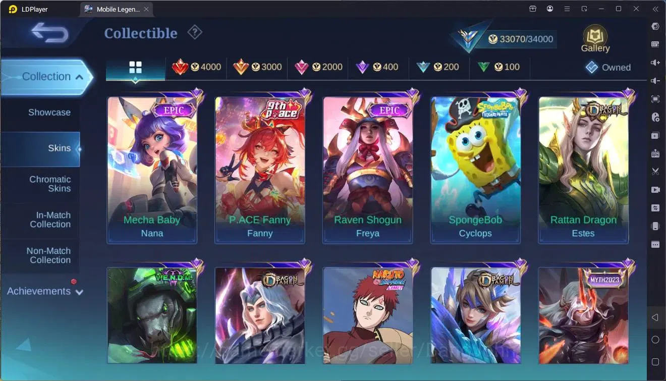Mobile Legends: Bang Bang Accounts Global |Hero 125|Skin 175|Expert|KOF Karina|CC Nat image 14