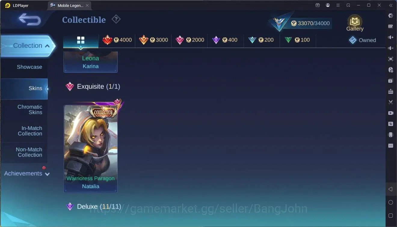 Mobile Legends: Bang Bang Accounts Global |Hero 125|Skin 175|Expert|KOF Karina|CC Nat image 15