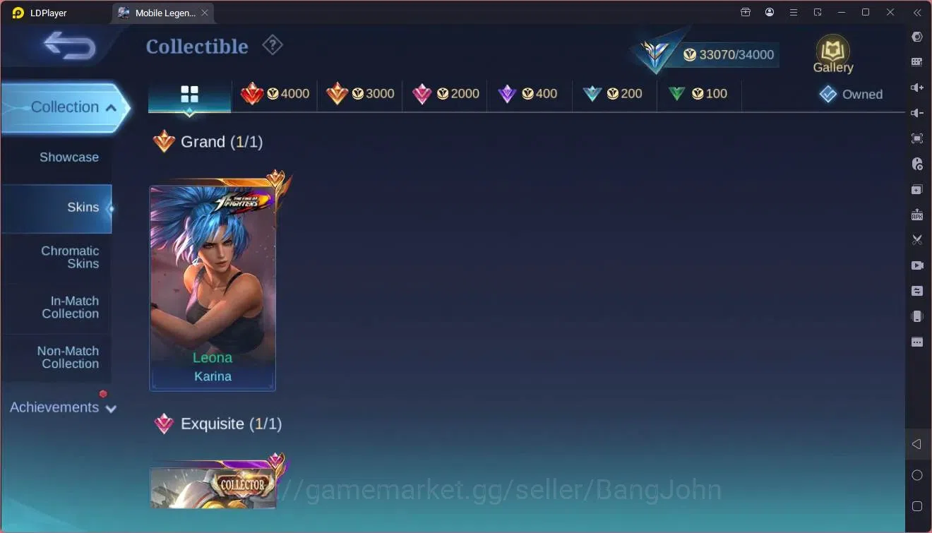Mobile Legends: Bang Bang Accounts Global |Hero 125|Skin 175|Expert|KOF Karina|CC Nat image 16