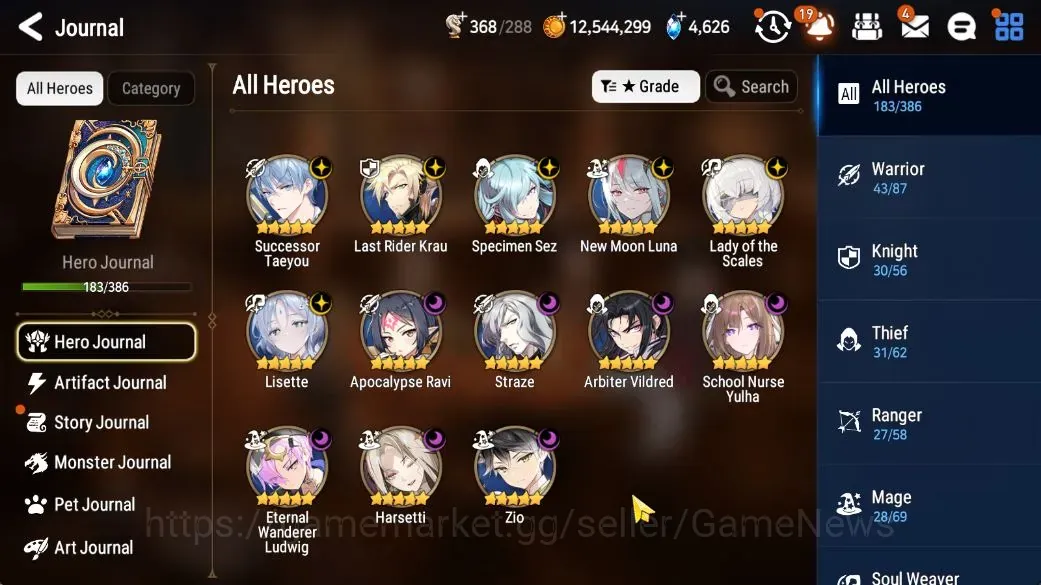Epic Seven Accounts High-End GLOBAL UnVerif|NewEra| 13 ML(LOT Scales,Lisette,Zio,Har setti,NM Luna,etc)+A 1