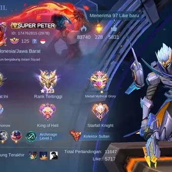 Mobile Legends: Bang Bang Accounts Collector Skin 656|World Collector|7 Legend (Granger,Guinevere,Saber,Etc),39 Grand,56