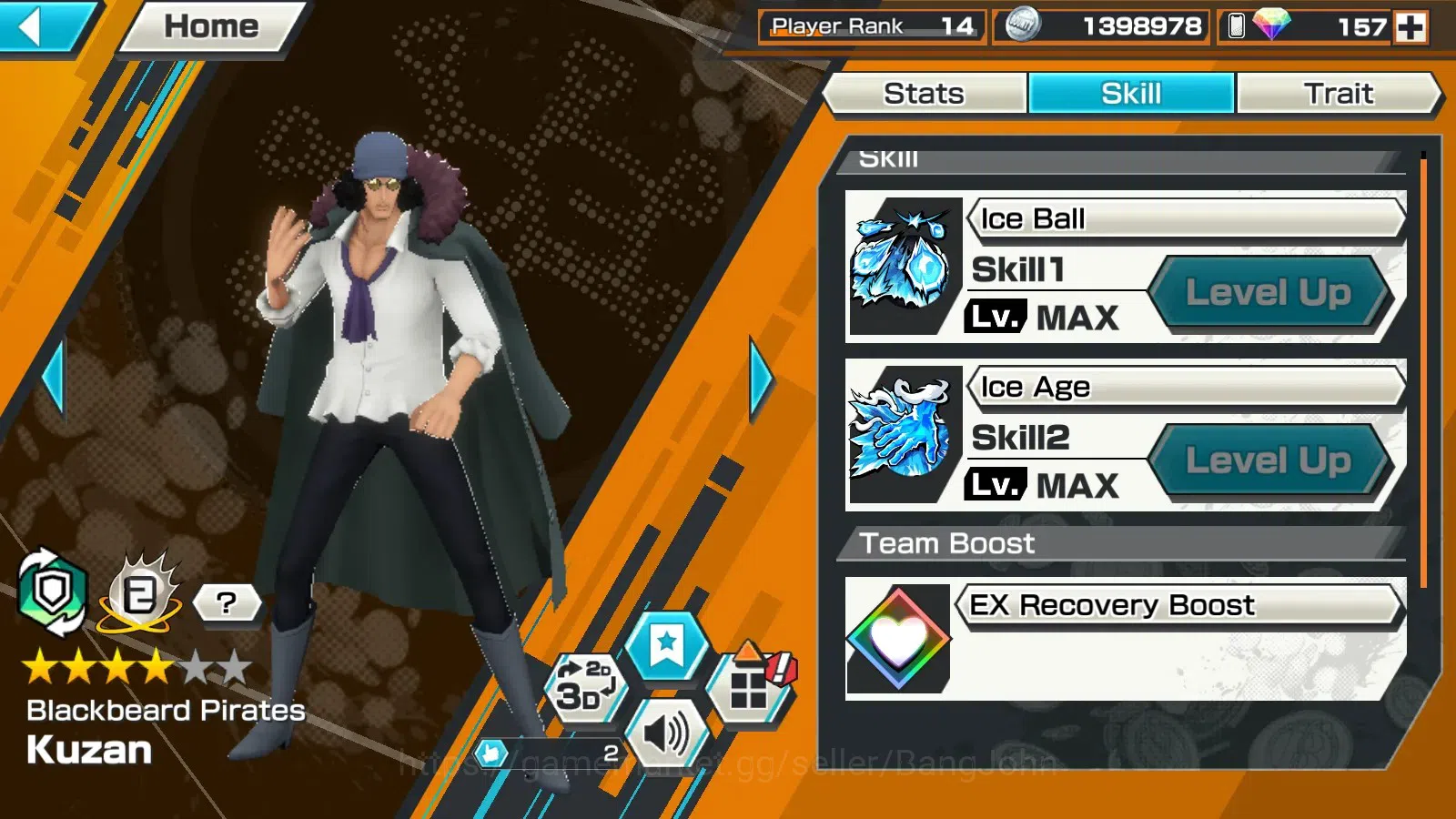 One Piece Bounty Rush Accounts GLOBAL|EX 4|1Max|Bomo Kaido,BTKOTP Monkey D.Luffy, image 5